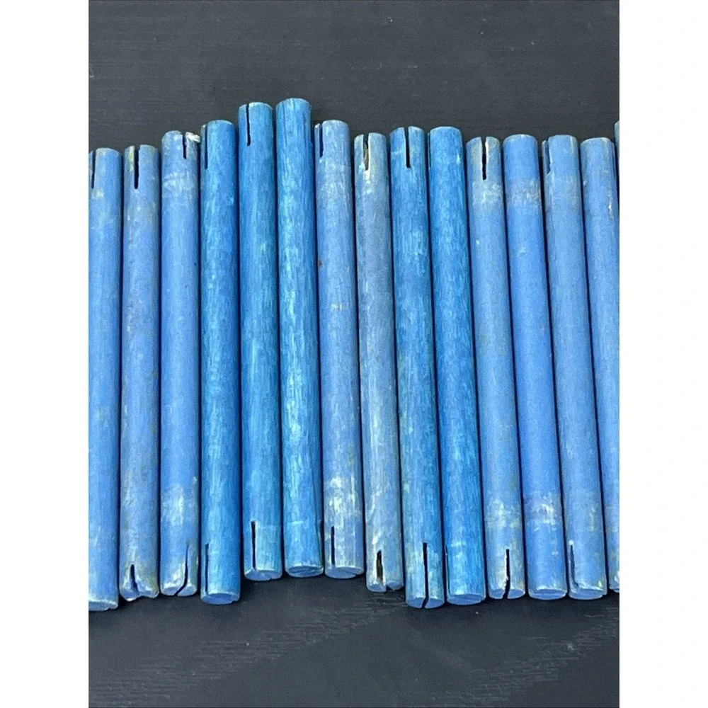 Tinkertoy 25 Blue Wooden Connectors Replacement Parts Lot Vintage‎ Toy Pieces